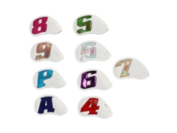Conjunto de 9 Fundas para Cabeças de Palos de Golf Impermeáveis Pu Numeradas S/MARCA