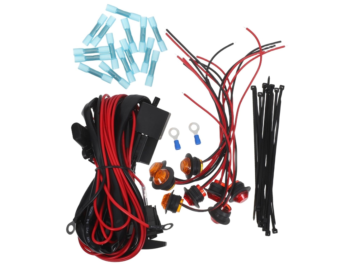 Kit de pistão 12V para UTV/ATV com Chicote e interruptor basculante pré-instalados.