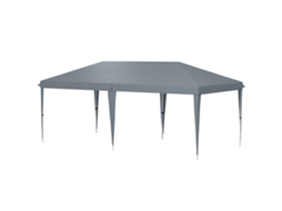 Gazebo Dobrável de Jardim 6x3m, Tenda para Festas, Bolsa Transporte Cinza ORBITRA COMMERCE