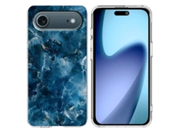 Capa Para Celular Iphone Air Com Estampa De Mármore, Macia E Cinza.