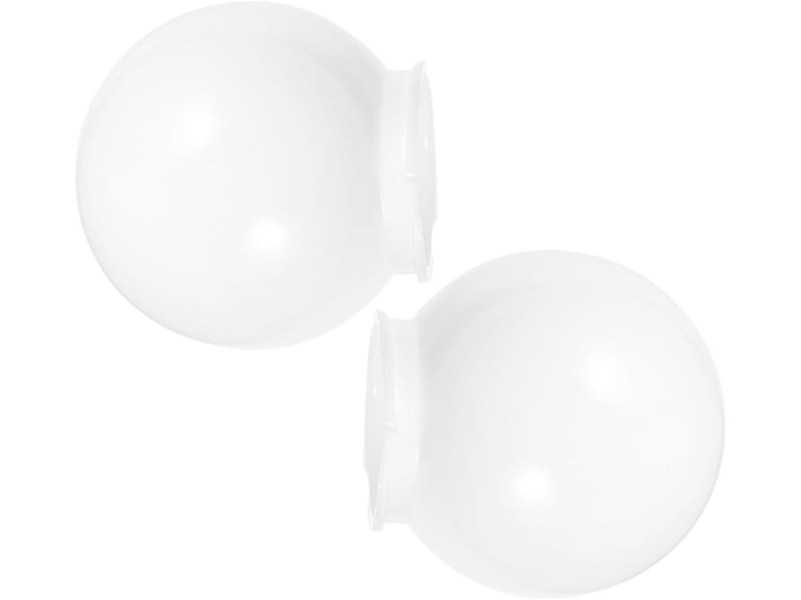 Conjunto De 2 Abajures Esféricos De Acrílico De 12cm, Com Proteção Impermeável Para
