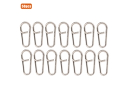 50 Clips de Pesca Aço Inoxidável Oval Pequenos