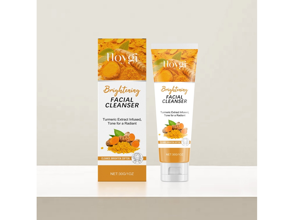 Cuidados Diários com Gel Facial Hoygi Turmeric e LAXISCREED para Pele Revitalizada