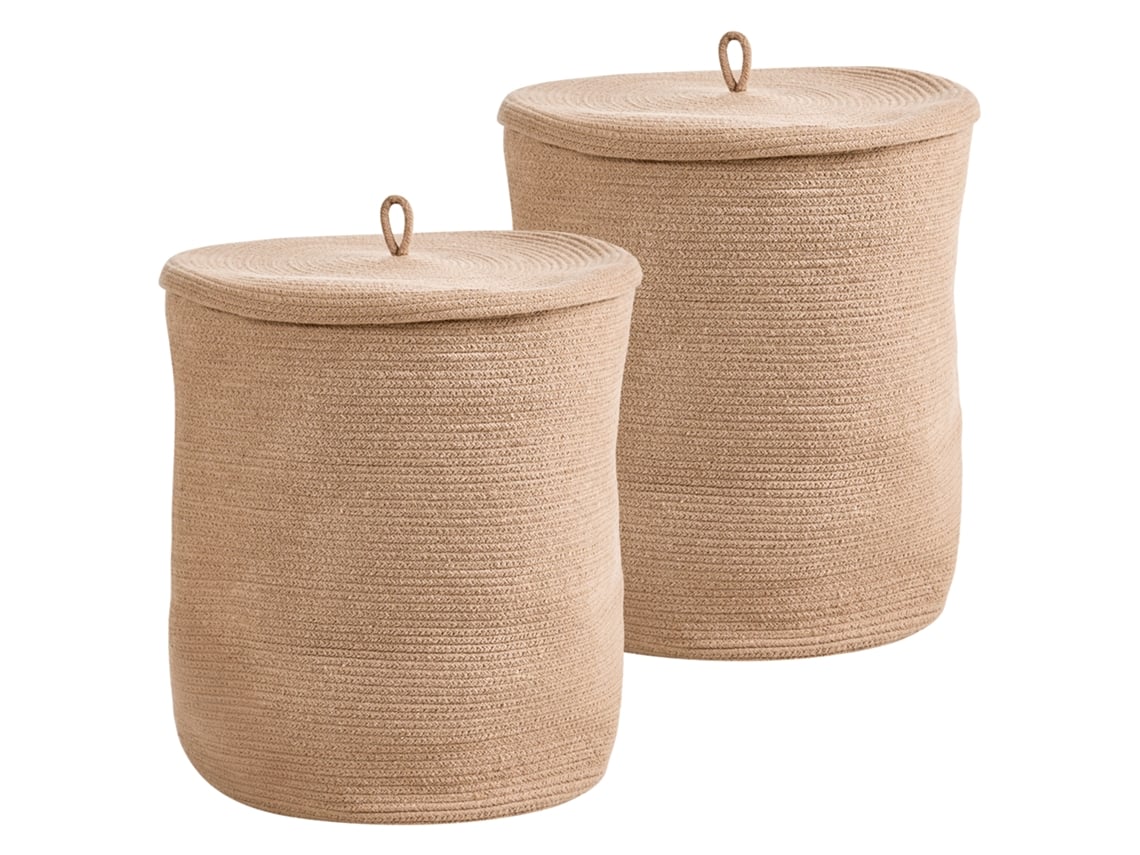 Accesorio Decorativo Beliani Silopi De Algodón Beige 33x33x32