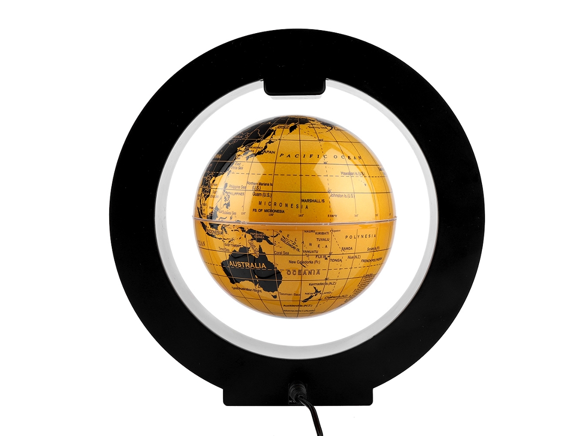 Led Maglev Globe Ornament (6-inch O-shape, Luminous Rotating) Eoocoo