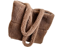 Bolsa De Compras Grande E Reutilizável, Em Pelúcia, Ideal Para Mulheres. Bolsa De Ombro Confortável.