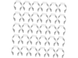 Clips De Aço Inoxidável Prateado Para Tubos De Led E Lâmpadas Fluorescentes.