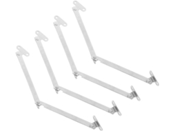 Conjunto De 4 Dobradiças Suporte Dobráveis Reforçadas Para Portas Armários, Em Ferro, Com Suporte Para Tampa Dobrável
