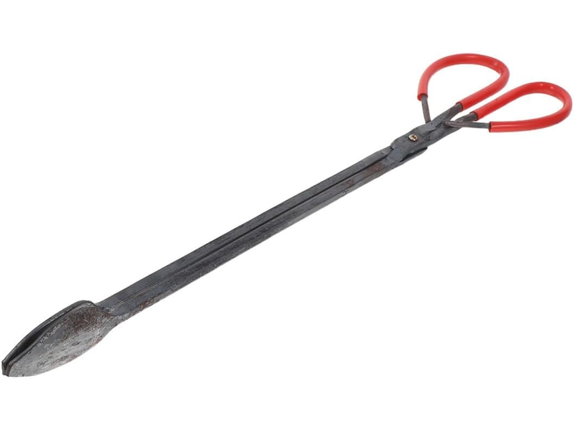 Pinça De Ferro Reforçado Ultechnovo Para Lareiras, 54cm, Cabo Confortável Para Carvão E Lenha, Acessório Ideal Para