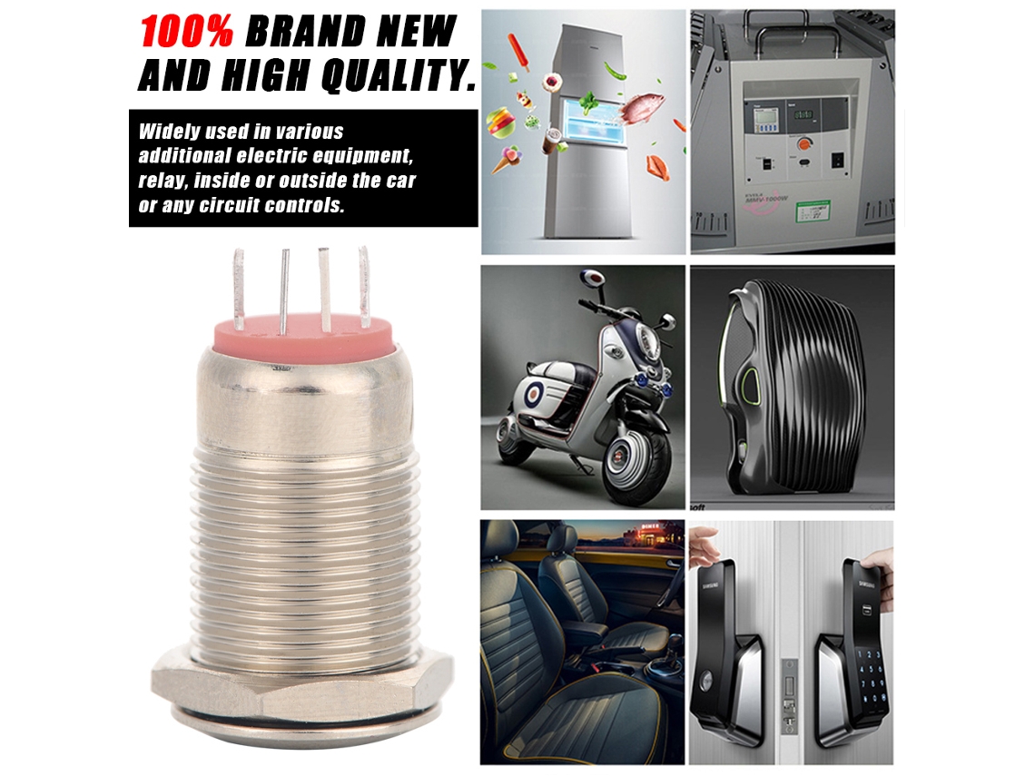 Interruptor com Botão Impermeável e Led