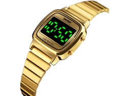Lurelia Relógio Digital Desportivo, Visor Digital, Led, Cronógrafo, Alarme, Data/calendário, 12/24h, Luminoso, Aço Inoxidável, Resistente À Água 30m