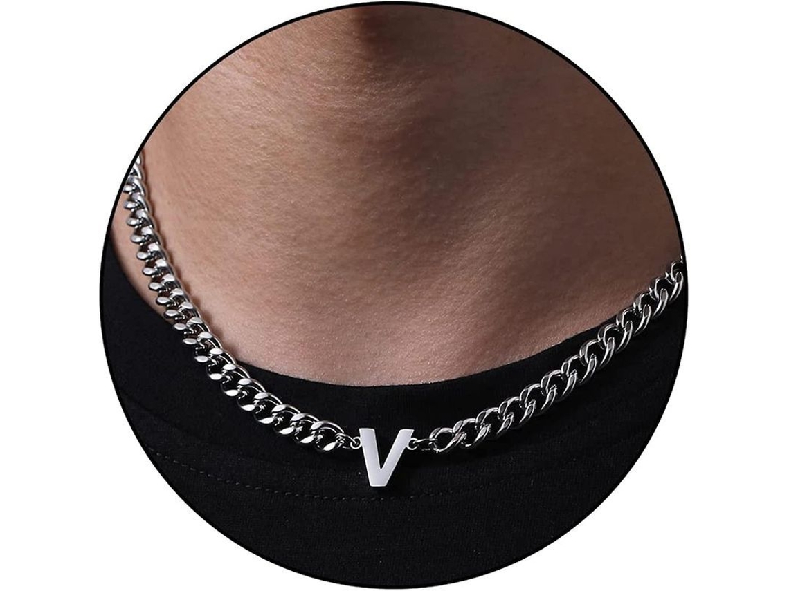 2026 cadena de Eslabón Cubano Con Letra Inicial A z para Hombres Mujeres Niños Acero Inoxidable 6.5mm 18+2 Pulgadas Regalo de Joyería
