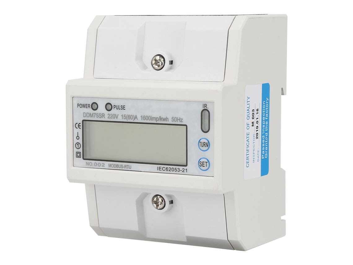 Laxiscreed Medidor De Energia Monofásico 4p Lcd Para Montagem Em Trilho Din, Medição De Consumo De Eletricidade