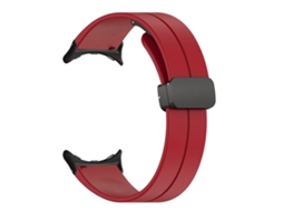 2026 cinta de Relógio de Silicone Elástico para Pixel Watch 2 Vermelha