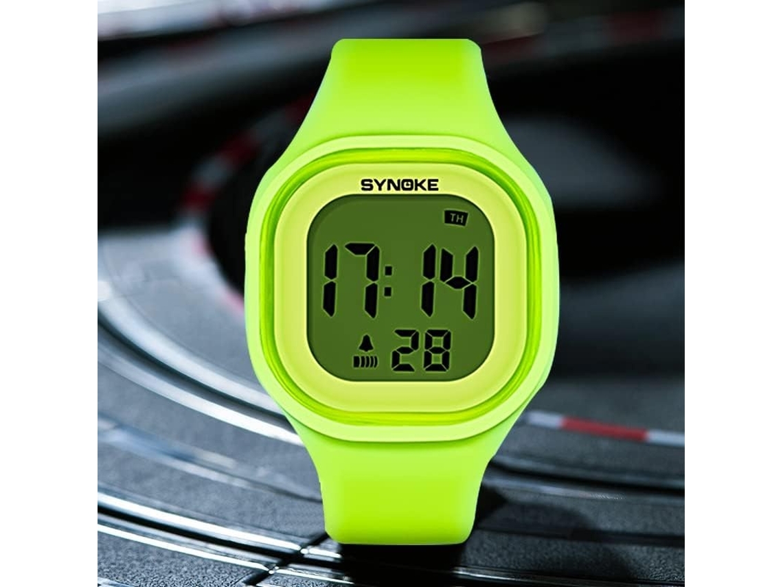 Lurelia Relógio Digital Desportivo, Movimento De Quartzo, Visor Digital, Led, Cronómetro, Alarme, Data/calendário, Luminoso, Silicone, Borracha