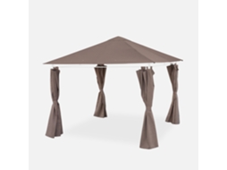 Conjunto Completo de Cobertura e Cortinas para a Pérgula Elusa 3X3 M Cobertura para Pérgula de Substituição Cobertura de Substituição
