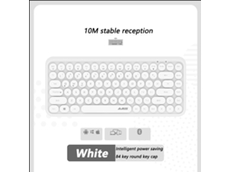 Teclado Sem Fio 308i Com 18/84 Teclas Redondas, Teclado Bluetooth Portátil De 2,4 Ghz E Teclado Numérico Slowmoose