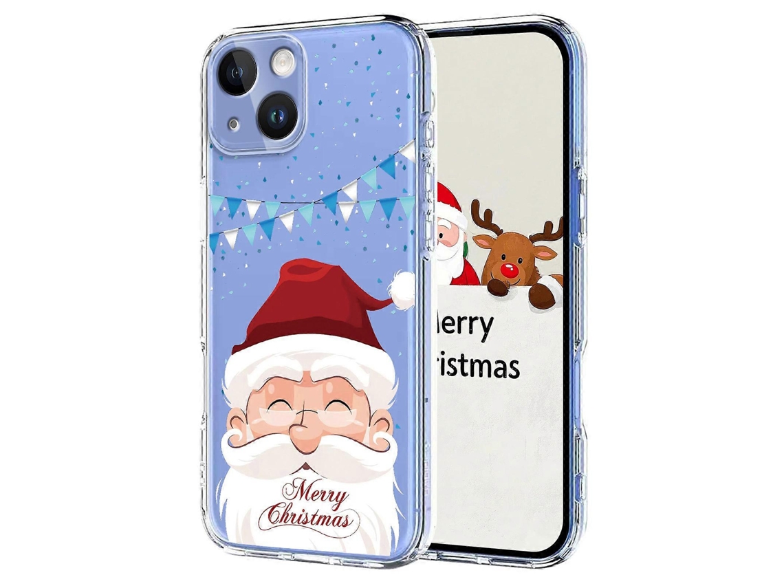 Capa Tkdaddy Para Iphone 15 Com Estampa De Natal E Tpu, Capa Traseira Para Celular Com Papai Noel