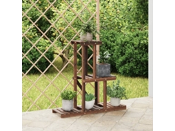 Vidaxl Suporte De Plantas 81x25x75,5 Cm Madeira De Abeto Maciça