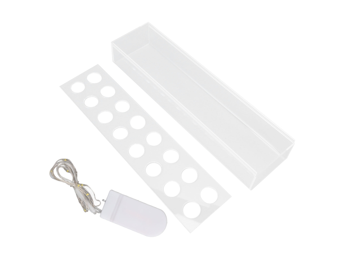 Vaso De Flores Acrílico Retangular Com 16 Buracos