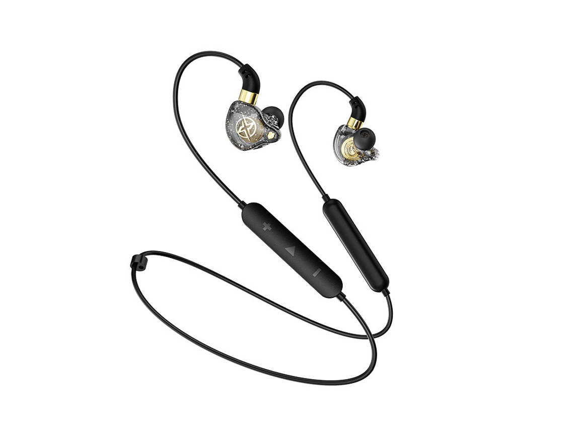 FONES DE OUVIDO Bluetooth MDUG com design de faixa para pescoço, microfone, intra auriculares (preto)