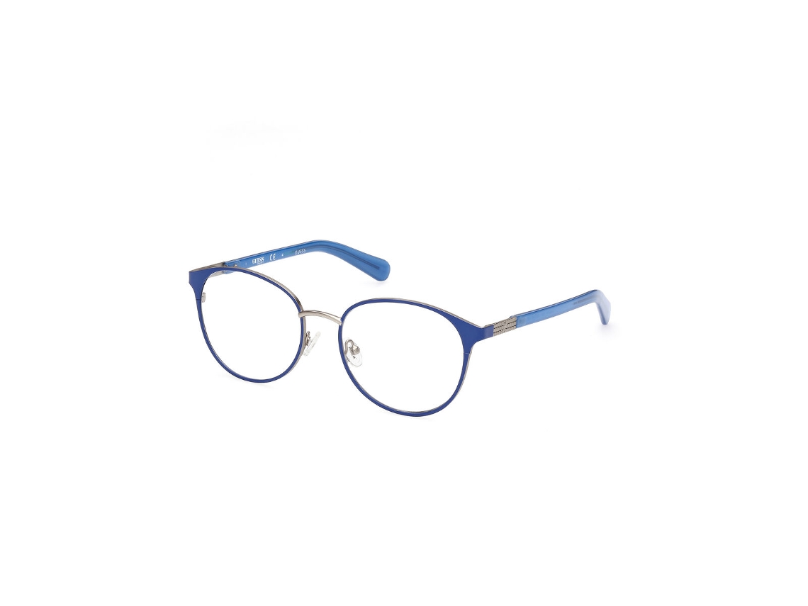 Armação de óculos de grau feminina Guess GU8254-54092 (azul - metal - Ø 54 mm)
