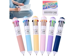 Caneta Infantil Multicolorida, 60 Cores, Retrátil, 0, 8 Mm, Com Caderno. Material Escolar Para Alunos,