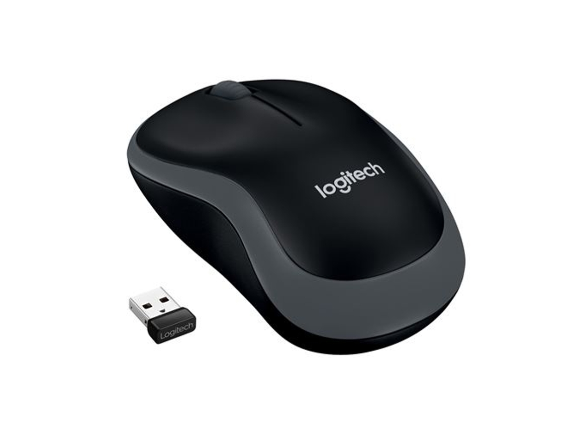 Mouse Ótico Sem Fio Logitech M185 2,4 Ghz Com Receptor Usb Cinza