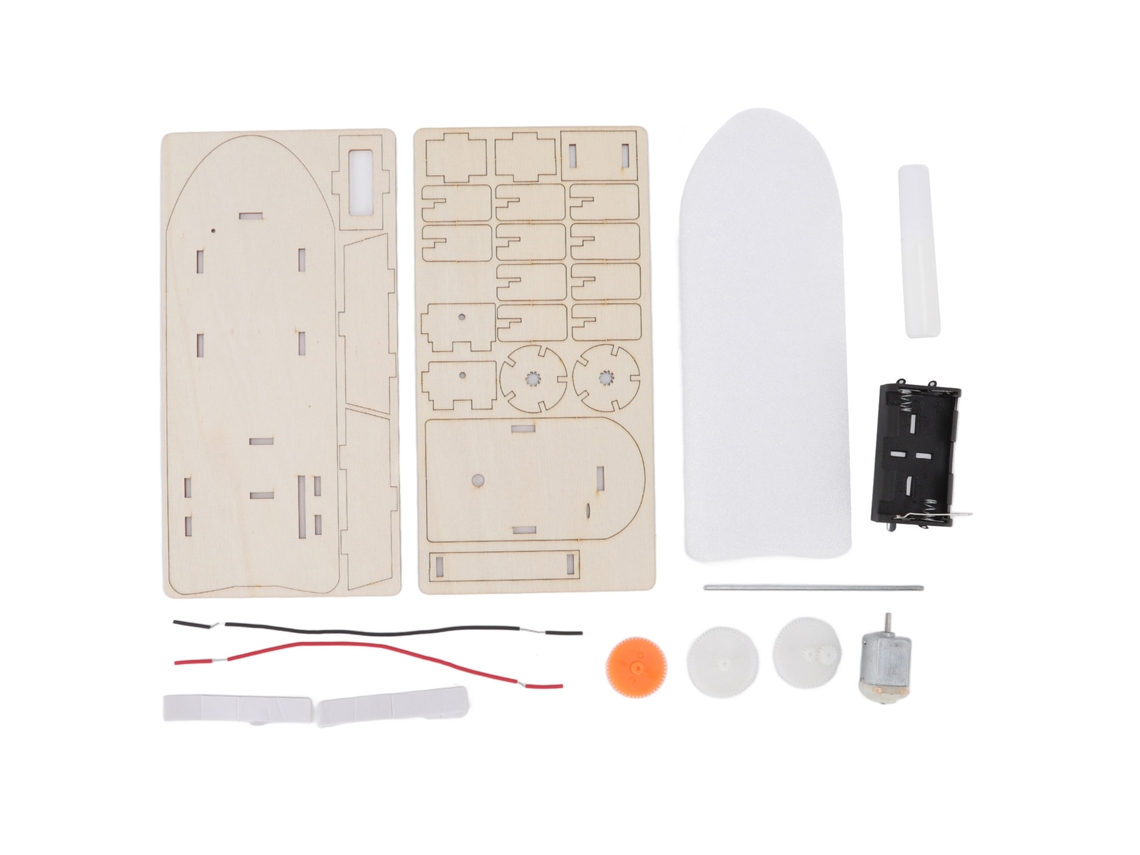 Mali kit de Barco de Modelo de Madeira Diy para Construção Científica com Motor para Alunos do Ensino Fundamental