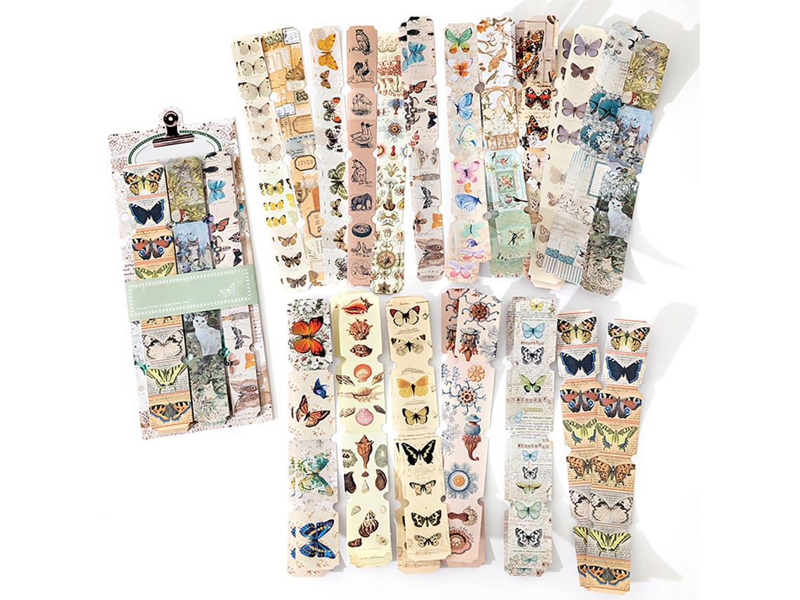36 Adesivos de Diário com Design de Desenho Animado para Scrapbook e Decoração de Casa Borboleta com S/MARCA