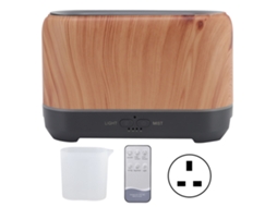 Umidificador Difusor de Aroma 200ml Abs 24v 8w com Lâmpada Led Chama e Controle Remoto Uk Plug