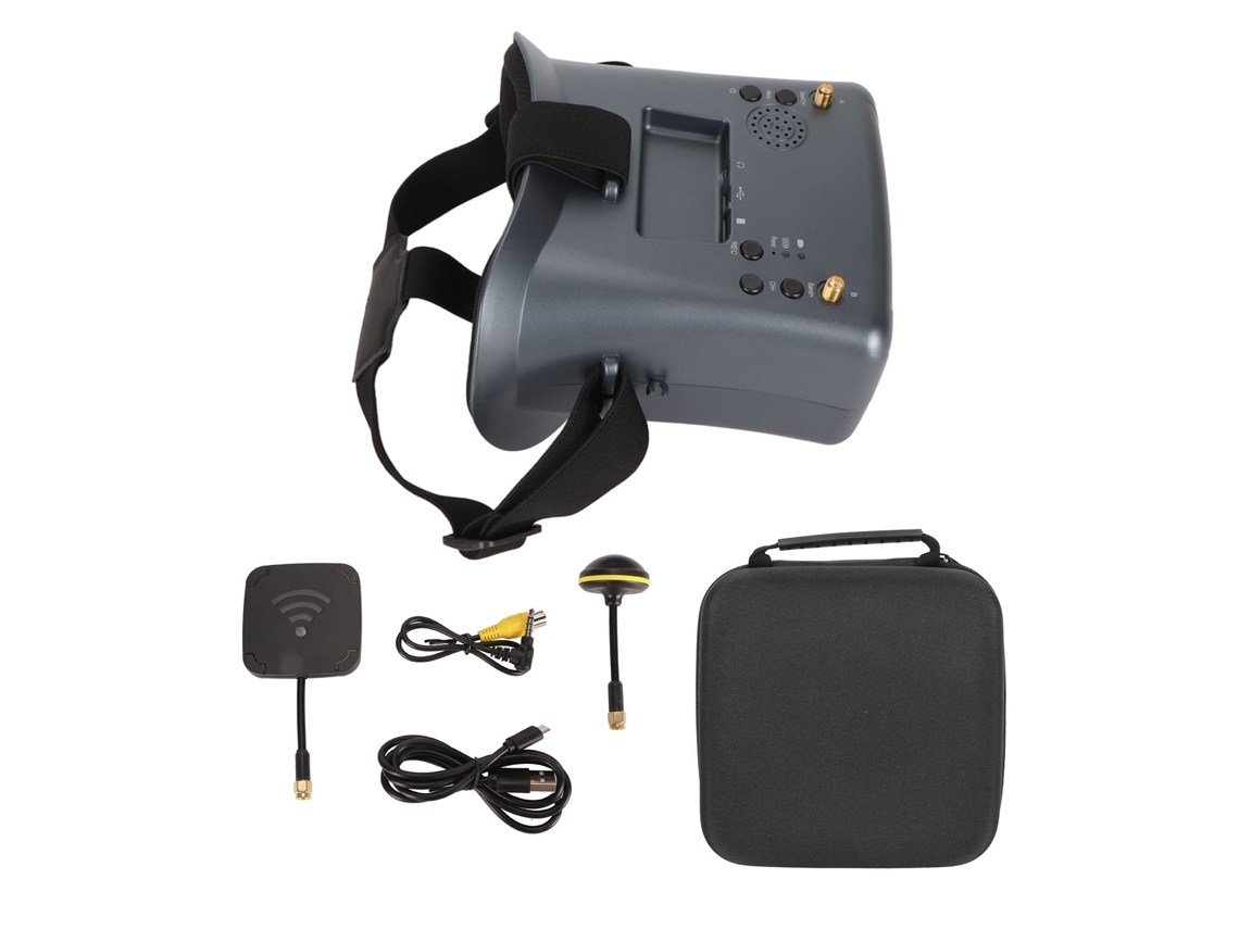 Óculos De Vídeo Fpv 5.8g Rc Aircraft Glasses Com Dvr Tela De 4,3 Polegadas 800x480 Bateria De 3,7 V E 2000 Mah