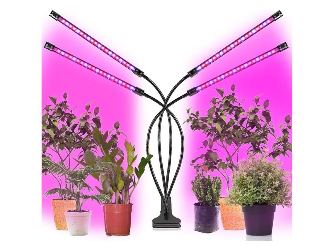 Lâmpada De Cultivo De 40w Per Piante Com 156 Leds E Iluminação De 360º Para Horticultura. Possui 4 Cabeças De Led, Espectro Comple Aquaforge