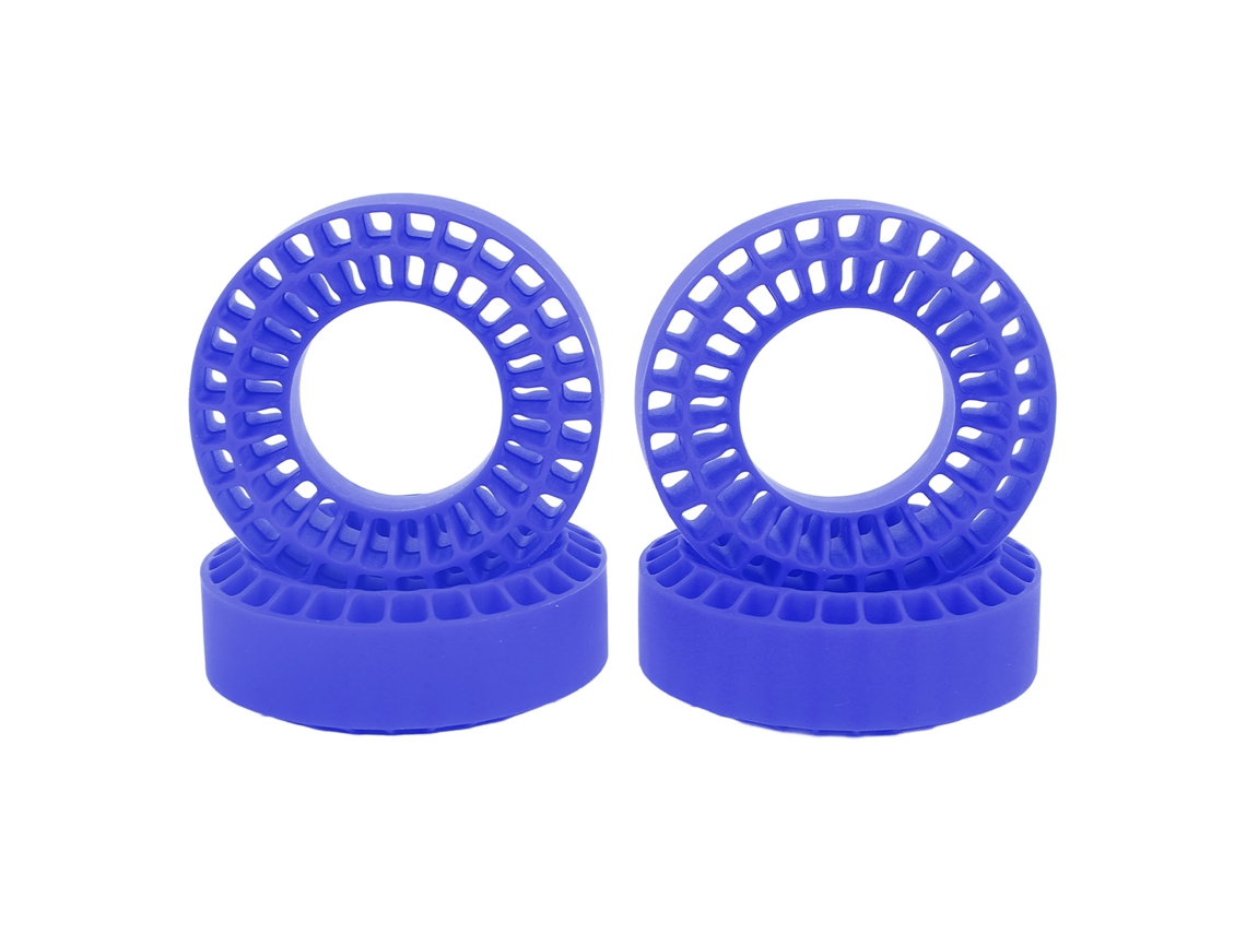 4pcs Inserts De Llantas Rc De Silicona Ajustables Para Neumáticos De 1.0 Polegada Accesorios Para Coche Crawler Rc 1/10 Azules