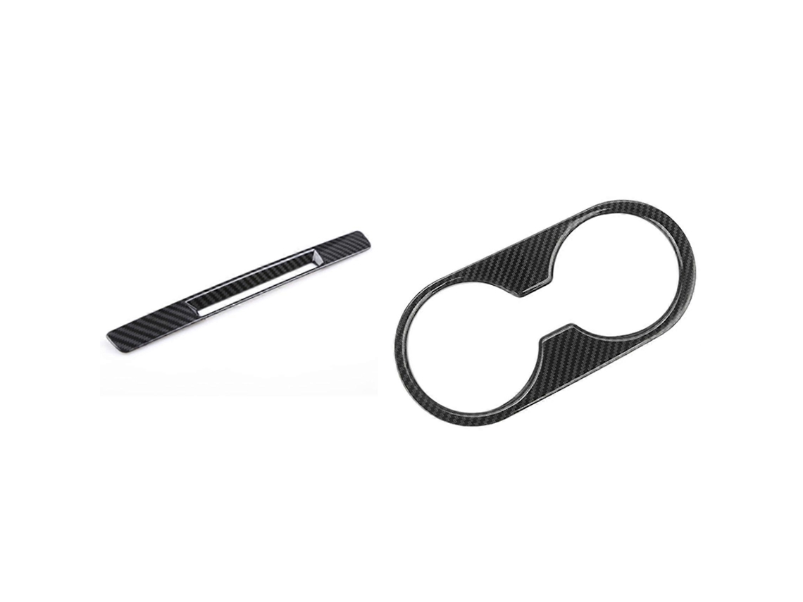 2 Pcs Acessórios Carro Fita Moldura Tela Lcd Suporte Copo Painel Central
