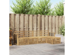 Vidaxl Conjunto De Sofás Para Exterior 5 Unid. Branco