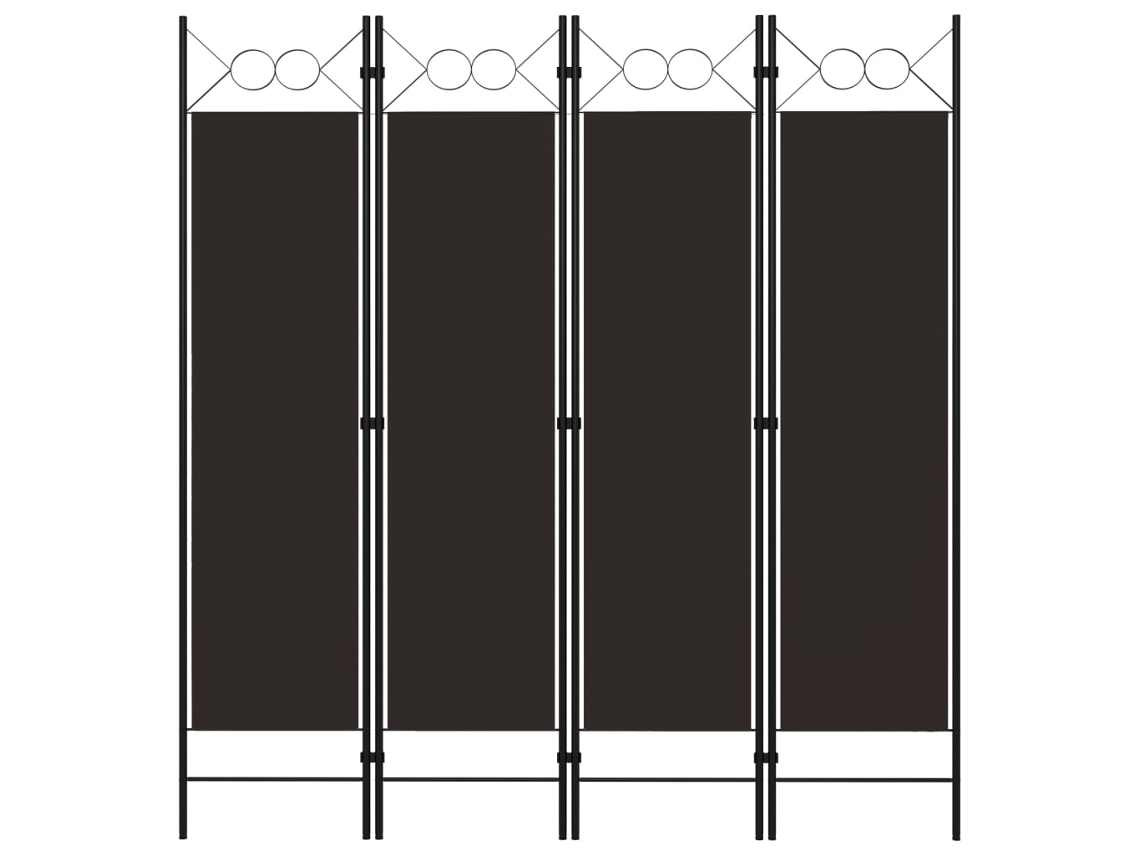 Vidaxl Divisória De Quarto Com 4 Painéis 160x180 Cm Castanho