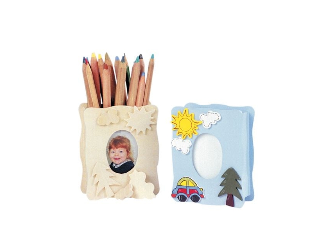 Porta Canetas De Papelão Com Moldura Para Fotos, Multicolorido Conjunto De Brinquedos Criativos Merkloos