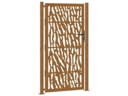 Garden Gate, Garden Gates Vidaxl Marrom Aço Resistente Às Intempéries (100 X 175 Cm)
