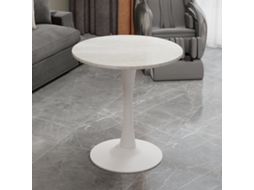 Mesa Centro 70cm Mármore Cinza Escuro Moderna