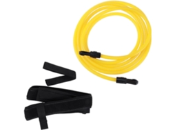Conjunto De Cinto Resistência Para Natação Com Alça Cintura E Presilha | Cordão Látex Amarelo, Bolsa Malha