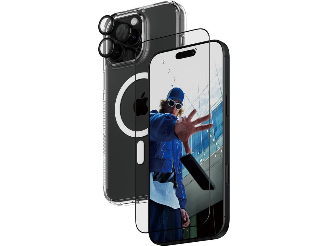 Bundle Proteção 3 em 1 PANZERGLASS iPhone 16 Pro Max (Outlet Caixa Aberta - Capa + Película + Protetor Câmara)