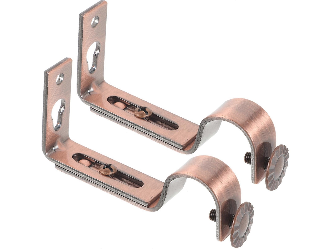 2 Peças Suporte Ajustável Para Varão De Cortina 18, 22 Mm(cobre Vermelho)