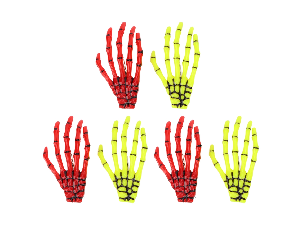 Presilhas De Cabelo Com Mão De Esqueleto Punk Rock Horror