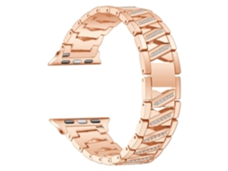 Pulseira De Substituição De Metal Com Design Em Formato De X E Decoração De Strass Para Apple Watch Series 10 Olysi Shop