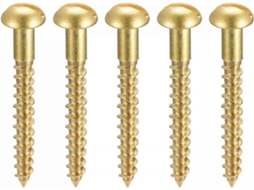 Tornillos de latón autoatacantes, cabeça redonda, ranurada, M2.5x20mm, para madeira, 100 peças | S/MARCA