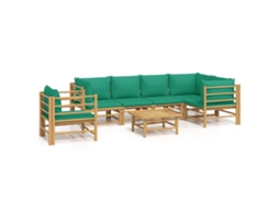 Conjunto 1 Conjunto Lounge De Jardim Vidaxl Marrom Bambu (55 X 65 X 30 Cm)