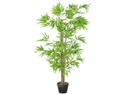 Planta de bambu artificial grande de 150 cm, plantas artificiais em copos de plástico, planta de bambu artificial com musgo artificial Ehstmind