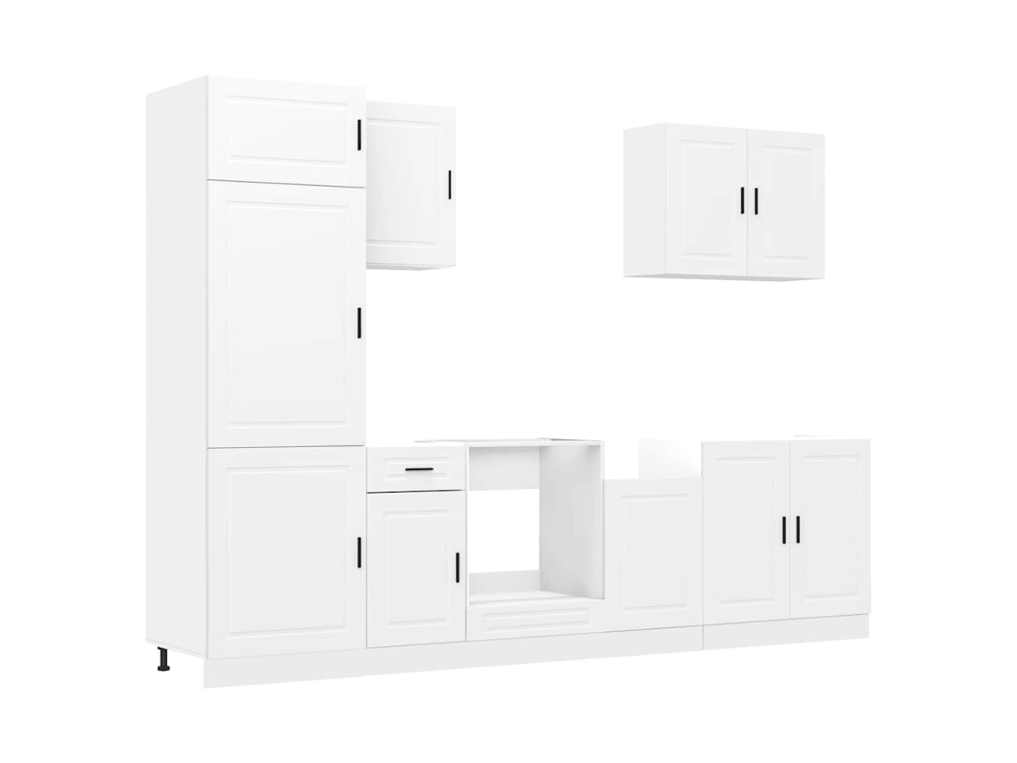 Conjunto 7 Armário de Cozinha Conjunto Kalmar VIDAXL Branco