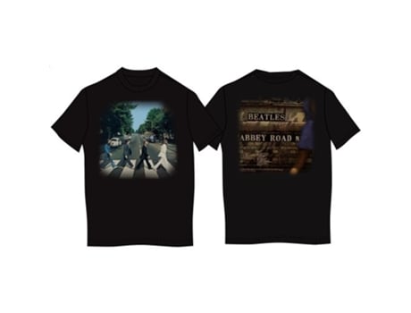 T-Shirt ROCK OFF The Beatles - Abbey Road (Back Print) Preto (Tamanho: XXL)